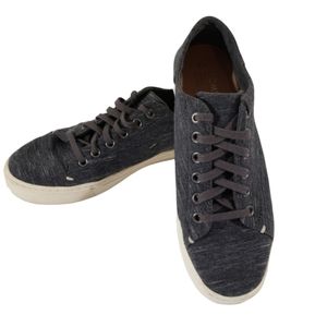 TOMS SNEAKERS GRAY LACE UP MINIMAL WEAR SIZE 6.5